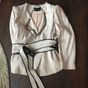 Eloquii Wrap Front Jacket with belt.